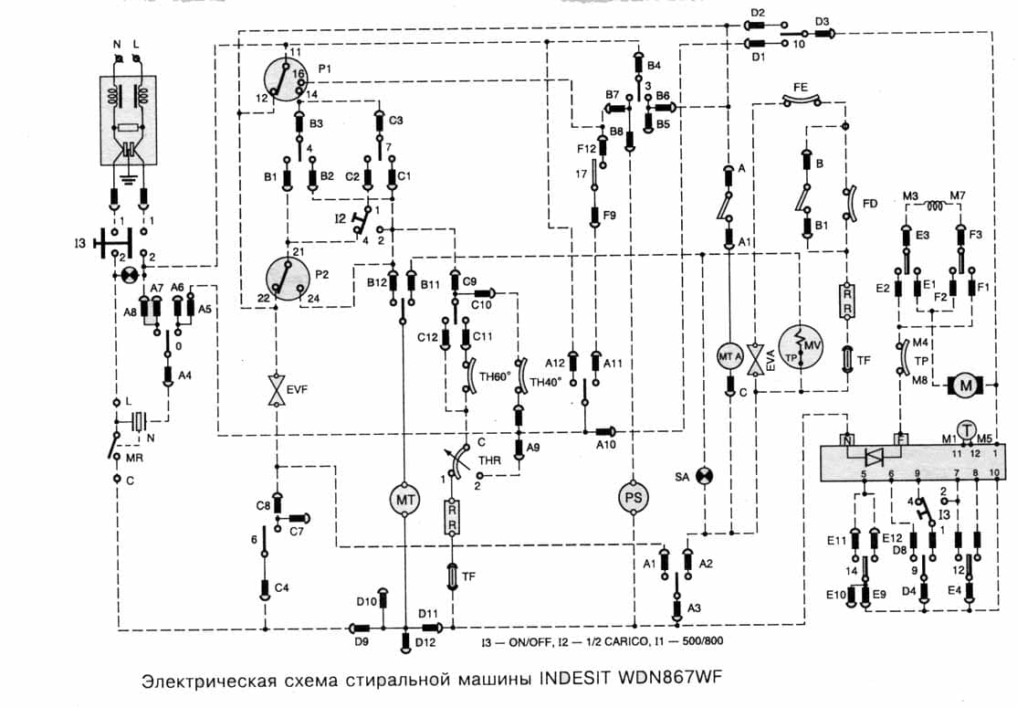 Indesit iwsb 5085 схема платы